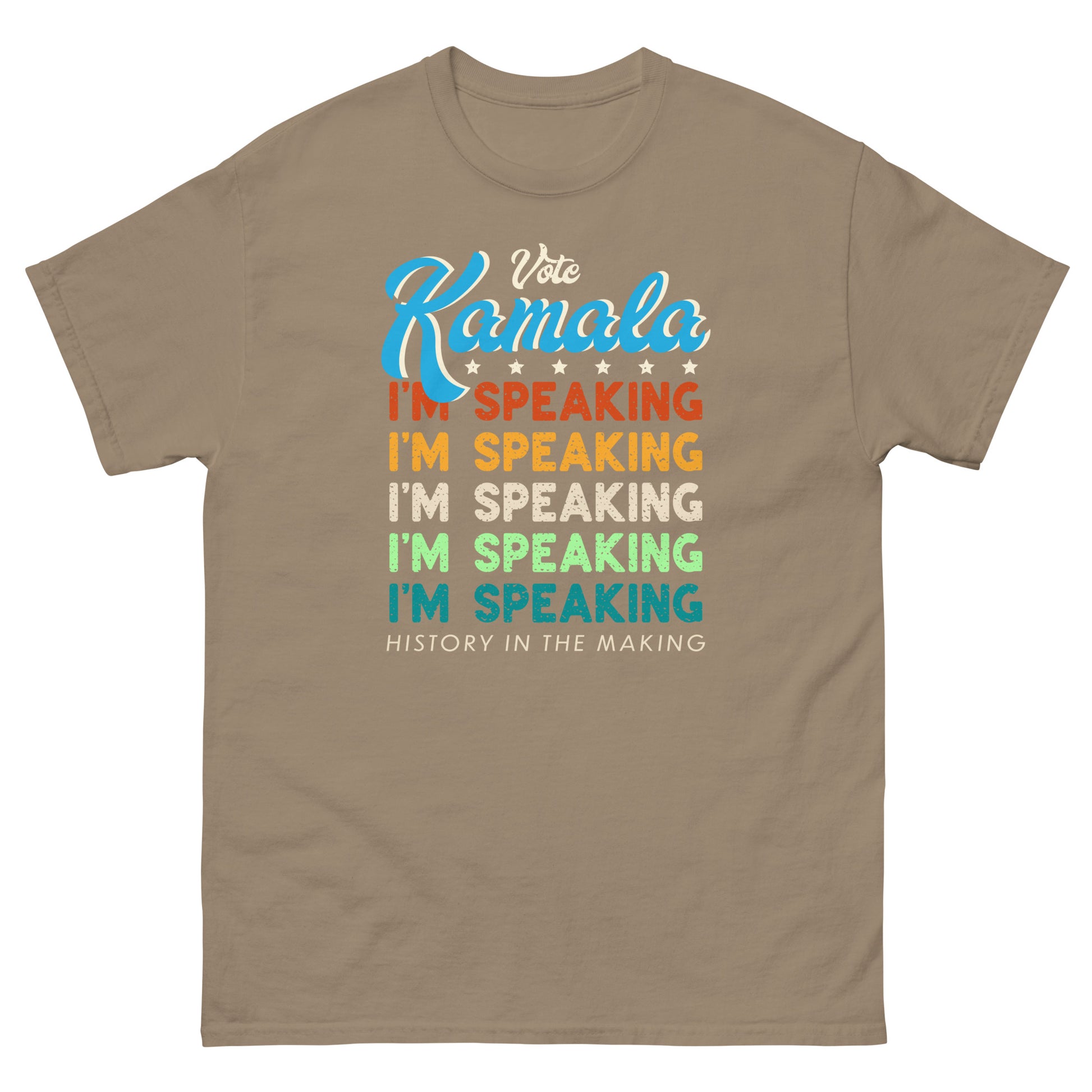 Khaki Kamala I'm Speaking Harris 2024 T-Shirt