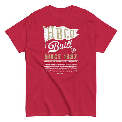 HBCU Built unisex graphic T-shirt in red with college pride design