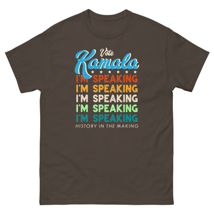 Brown Kamala I'm Speaking Harris 2024 T-Shirt