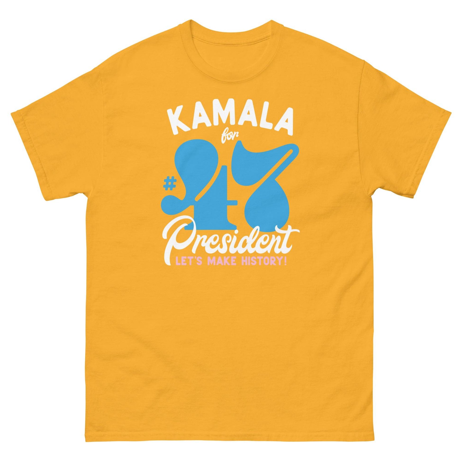 Yellow Kamala Harris 47 Supporter T-Shirt