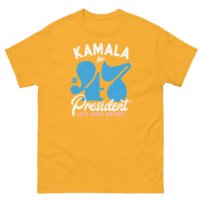 Yellow Kamala Harris 47 Supporter T-Shirt