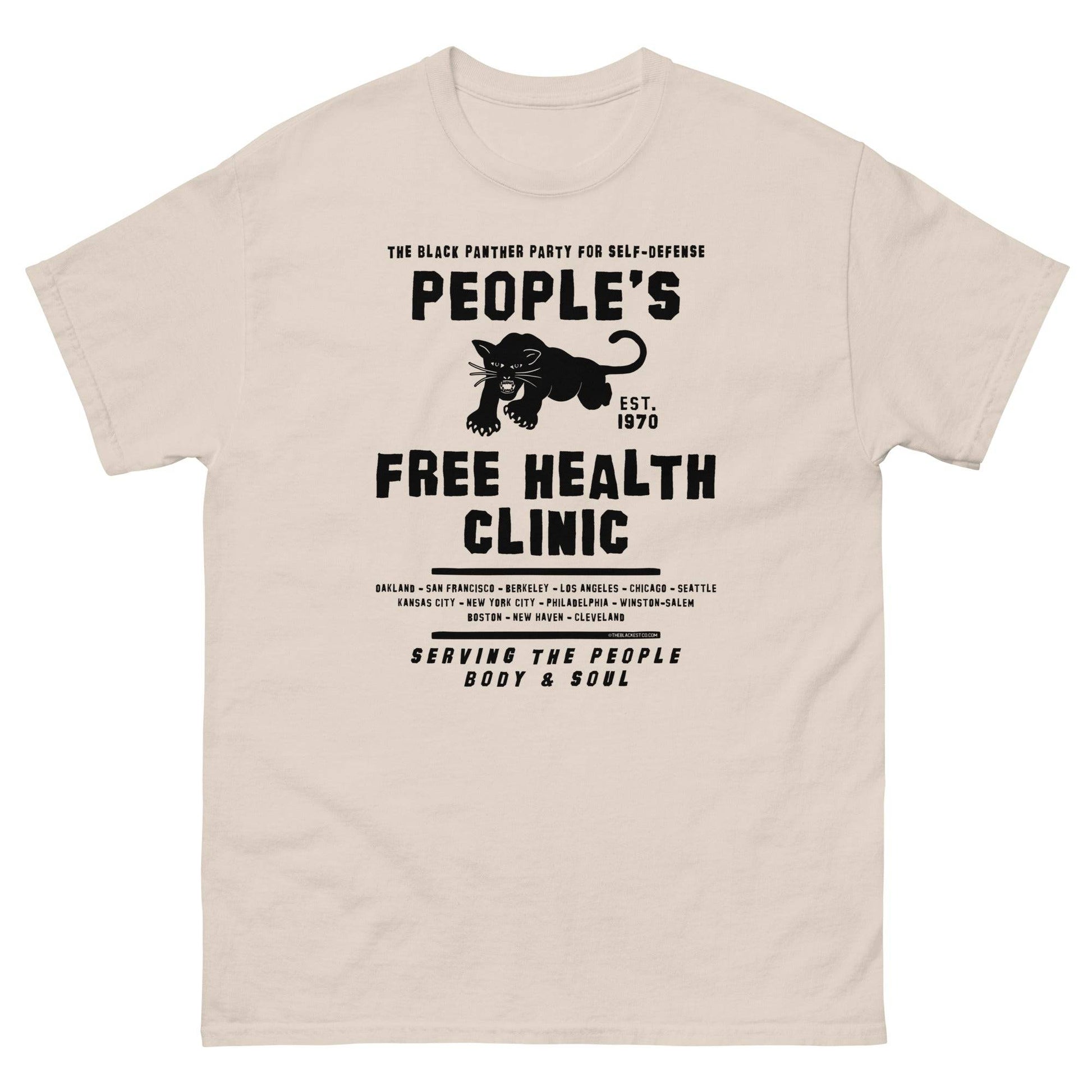 Cream People's Free Health Clinic Black Panthers T-Shirt