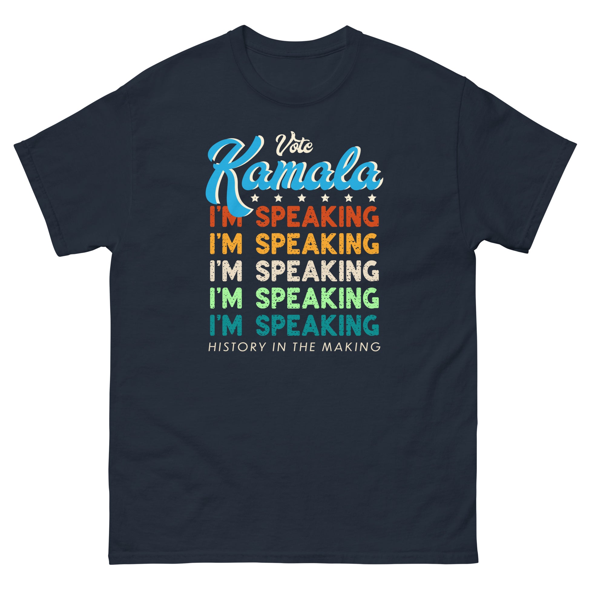 Navy Kamala I'm Speaking Harris 2024 T-Shirt