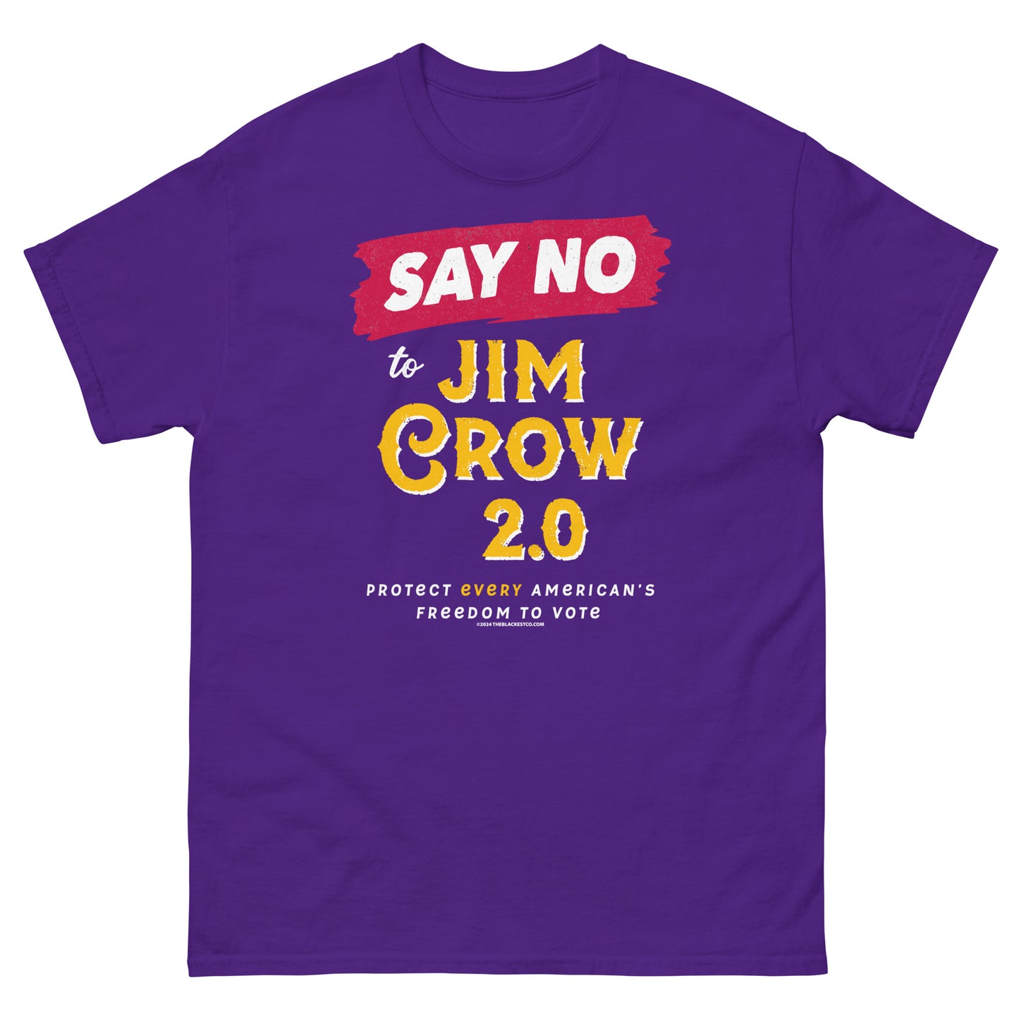 Purple Say No To Jim Crow 2.0 T-Shirt