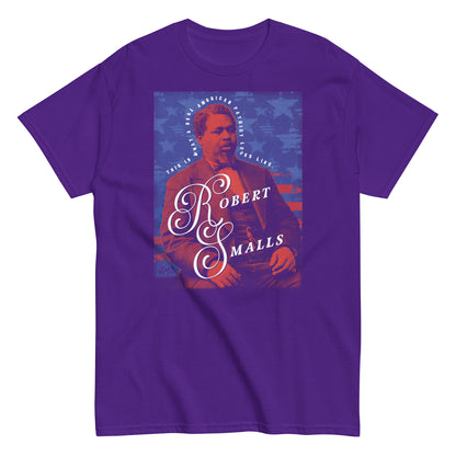 Purple Robert Smalls Real American Patriot Unisex T-shirt with patriotic design and historical tribute to Black American leader.