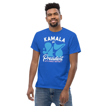 Model in Kamala Harris 47 Supporter T-Shirt