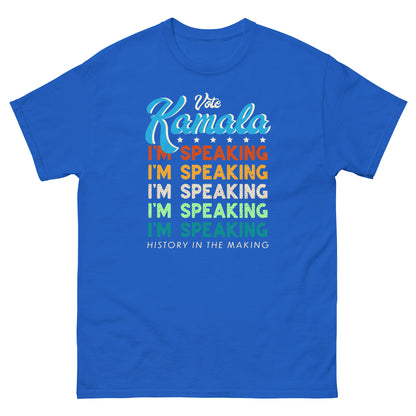 Blue Kamala I'm Speaking Harris 2024 T-Shirt