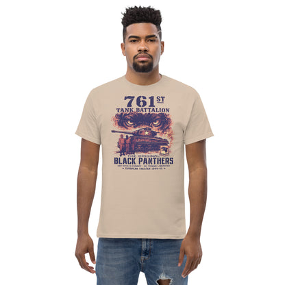 761st Tank Battalion Black Panthers WWII sand color graphic tee