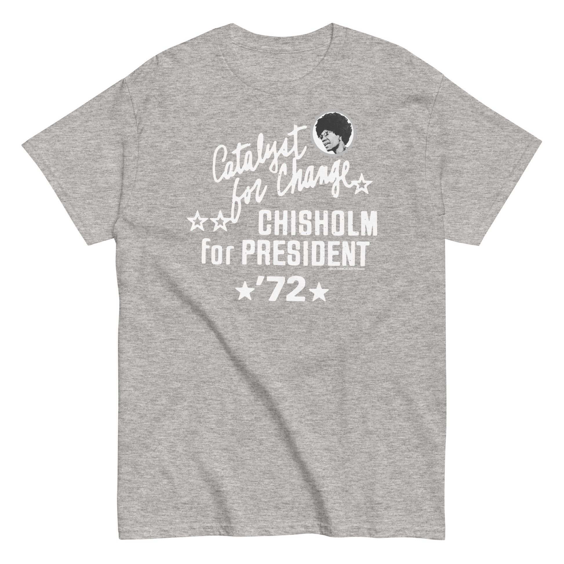 Light gray Shirley Chisholm 1972 campaign t-shirt