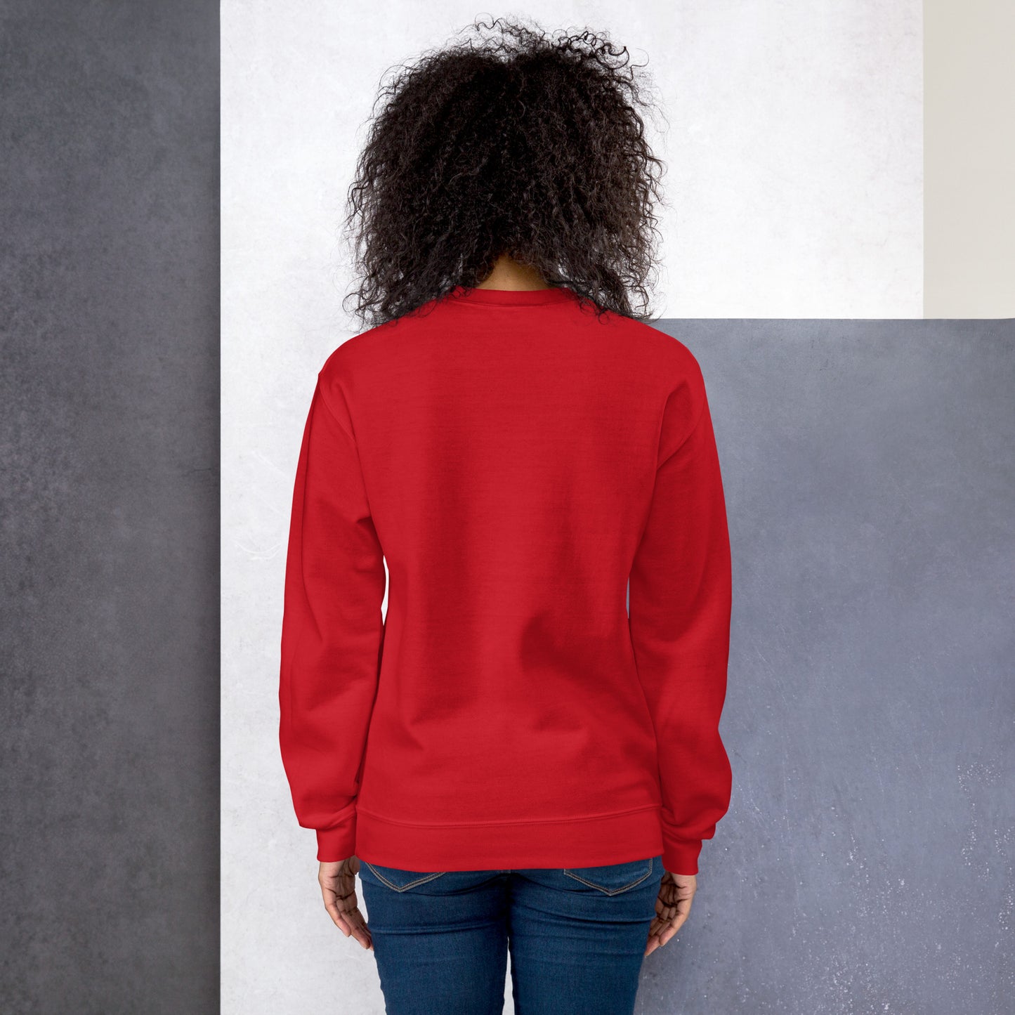 Back view of Legacy Red Shirley Chisholm For President 72 Sweatshirt on model