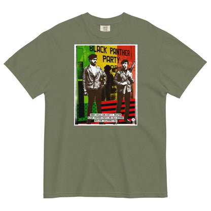 Black Panthers Pan-African T-shirt in olive green with graphic