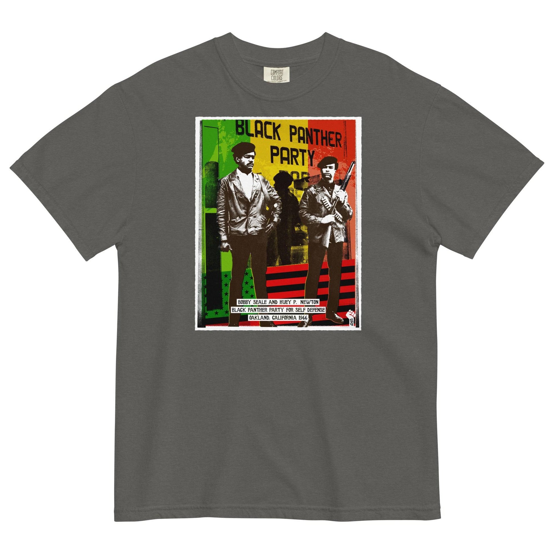 Black Panthers Pan-African T-shirt in charcoal with graphic