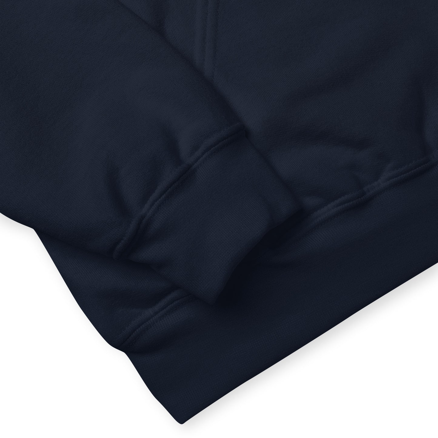 Close-up of Never Argue With Somebody John Brown Would Have Shot Unisex Hoodie sleeve and hem, highlighting soft fleece fabric and quality seams.