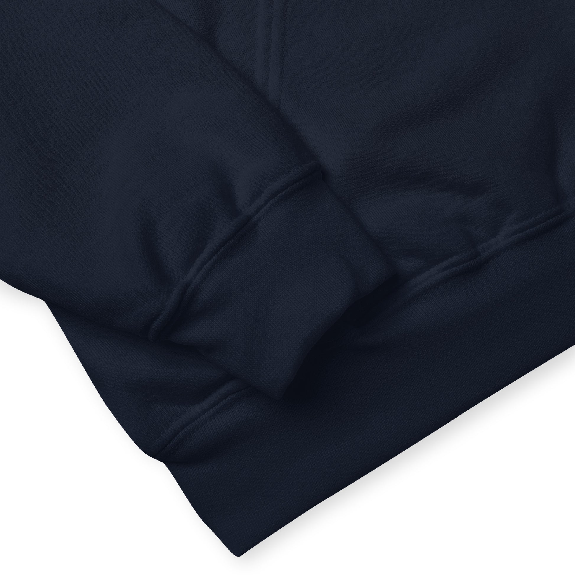 Close-up of Never Argue With Somebody John Brown Would Have Shot Unisex Hoodie sleeve and hem, highlighting soft fleece fabric and quality seams.