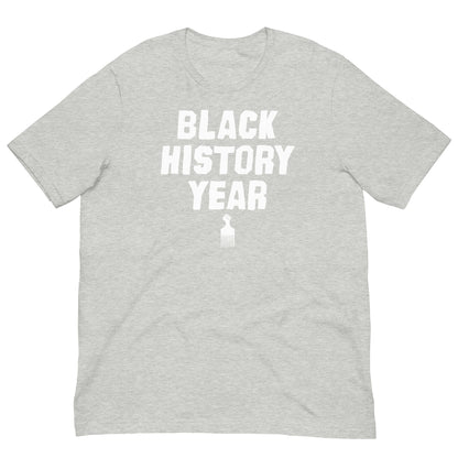 Black History Year T-Shirt in light gray color.