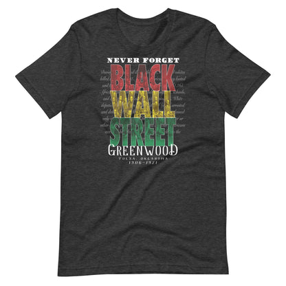 Black Wall Street Greenwood Tulsa Oklahoma Unisex T-Shirt