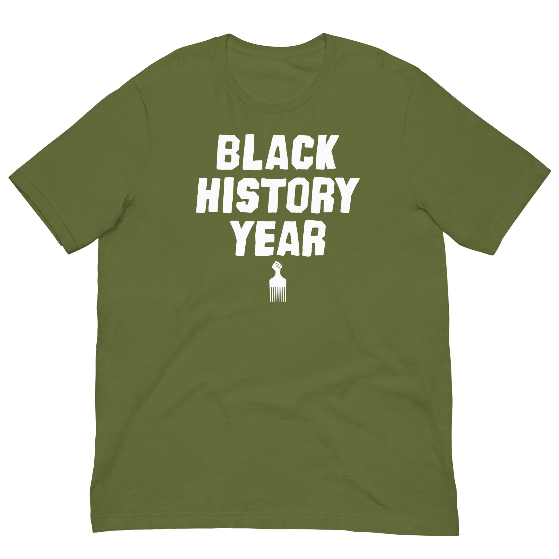 Black History Year T-Shirt in green color.