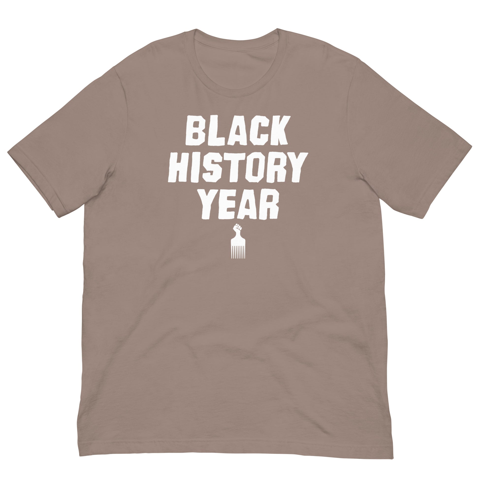 Black History Year T-Shirt in beige color.