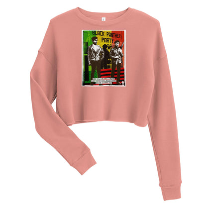 Pink Black Panther Party crop top sweatshirt with design