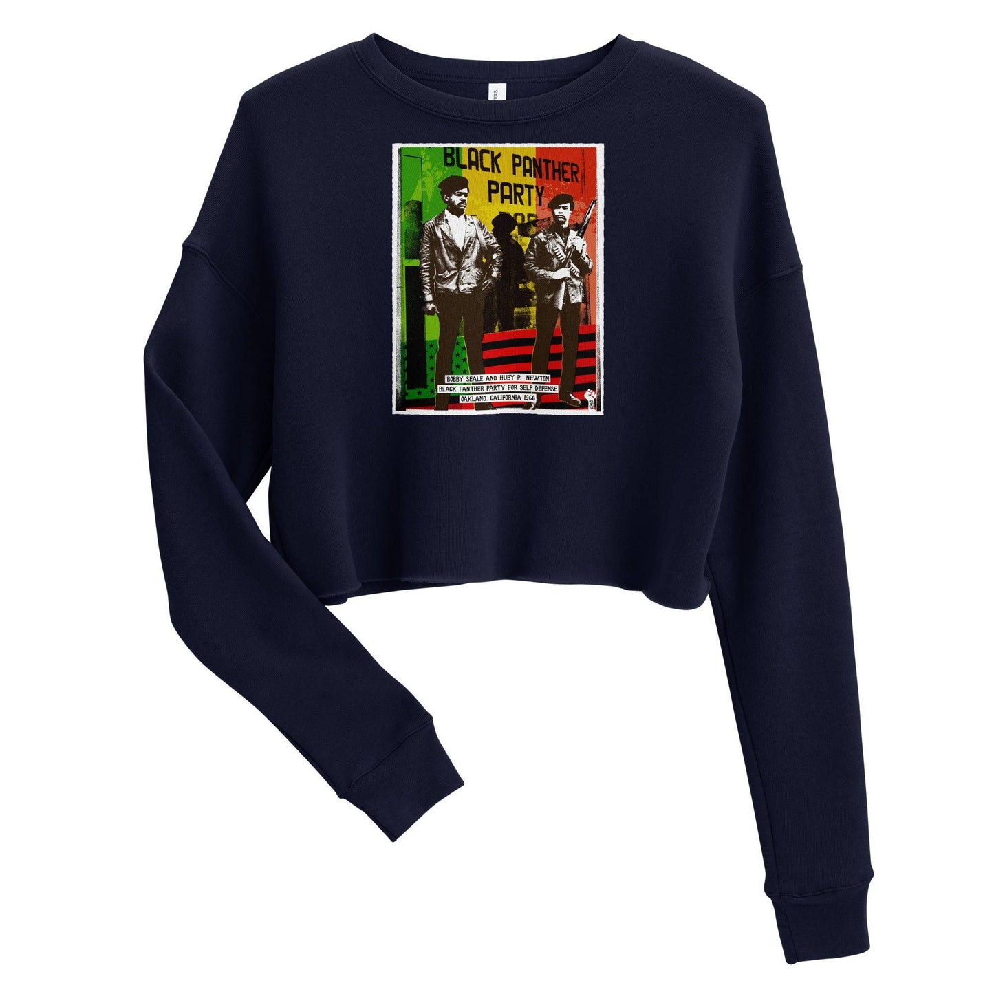 Black Panther Party Pan-African Crop Top Sweatshirt