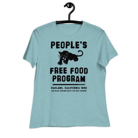 a women's t - shirt that says people's free food program