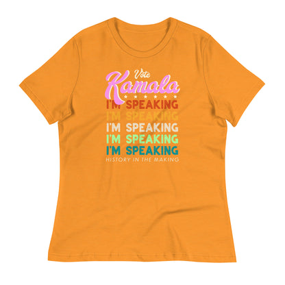 I'm Speaking Harris 2024 Women's Relaxed T-Shirt