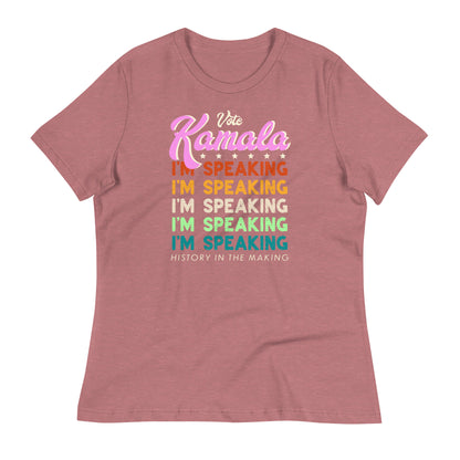 I'm Speaking Harris 2024 Women's Relaxed T-Shirt