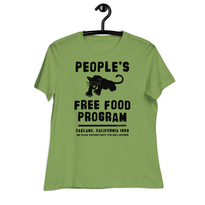 a green t - shirt that says people's free food program