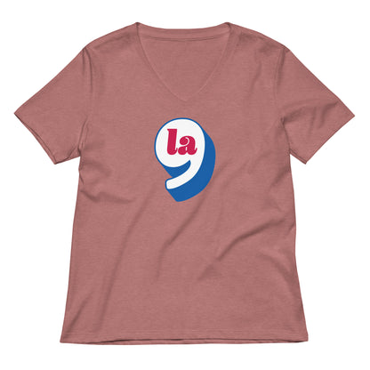 Mauve Comma La Kamala Harris V-neck T-shirt