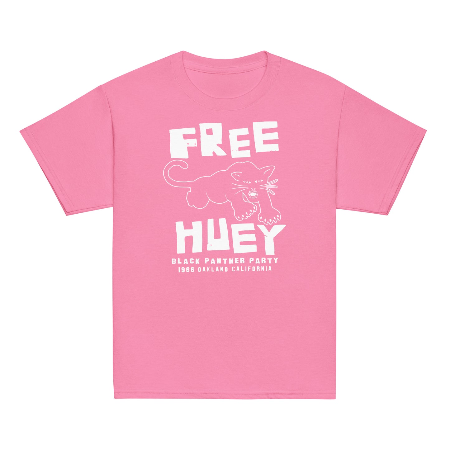 Free Huey Black Panther Party Classic Tee in pink