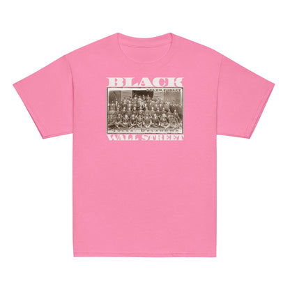 youth Pink Black Wall Street Vintage Classic Tee