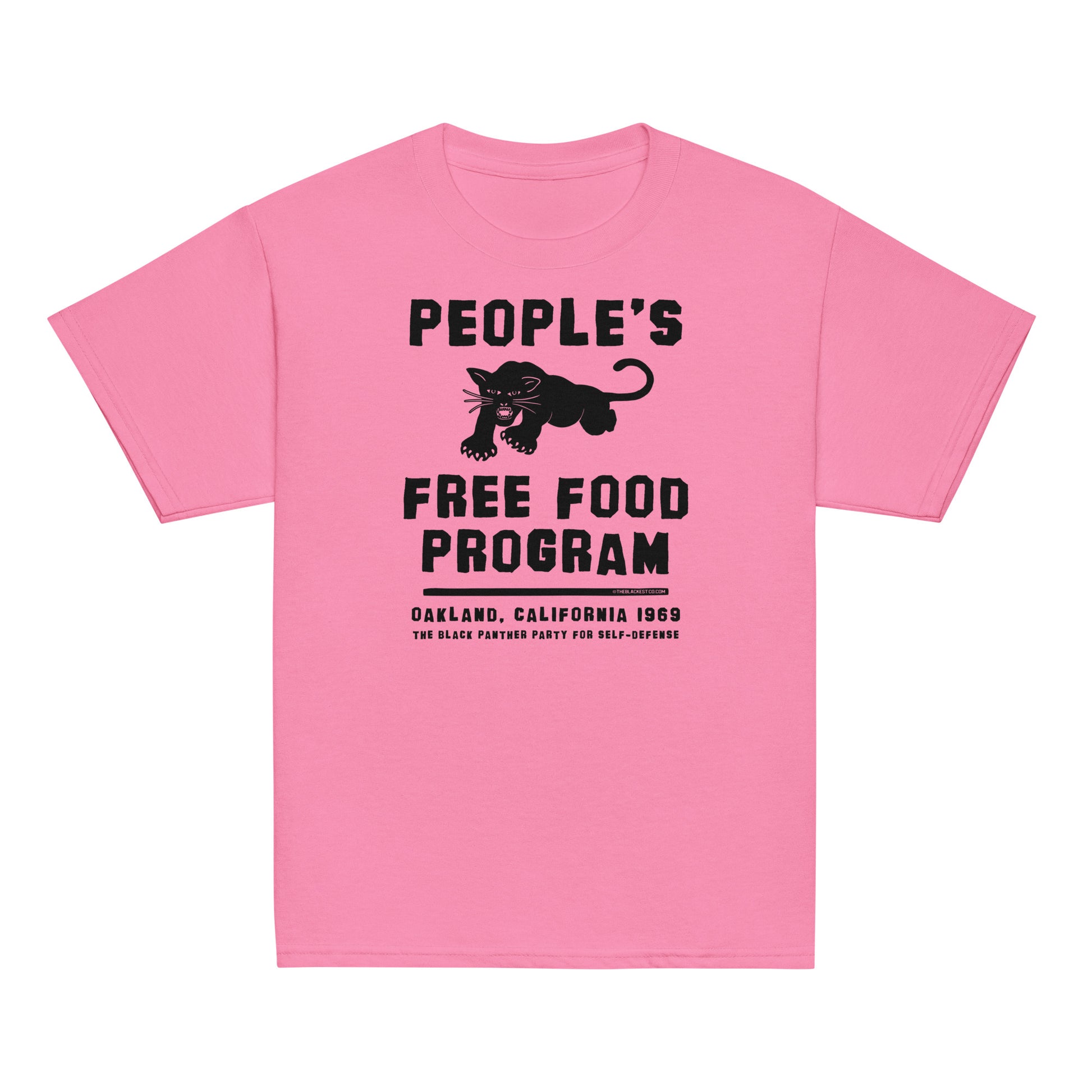 Youth Black Panther Party Free Food Program Tee in pink