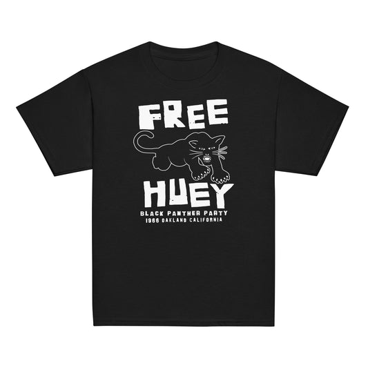 YOUTH Free Huey Black Panther Party Classic Tee front view