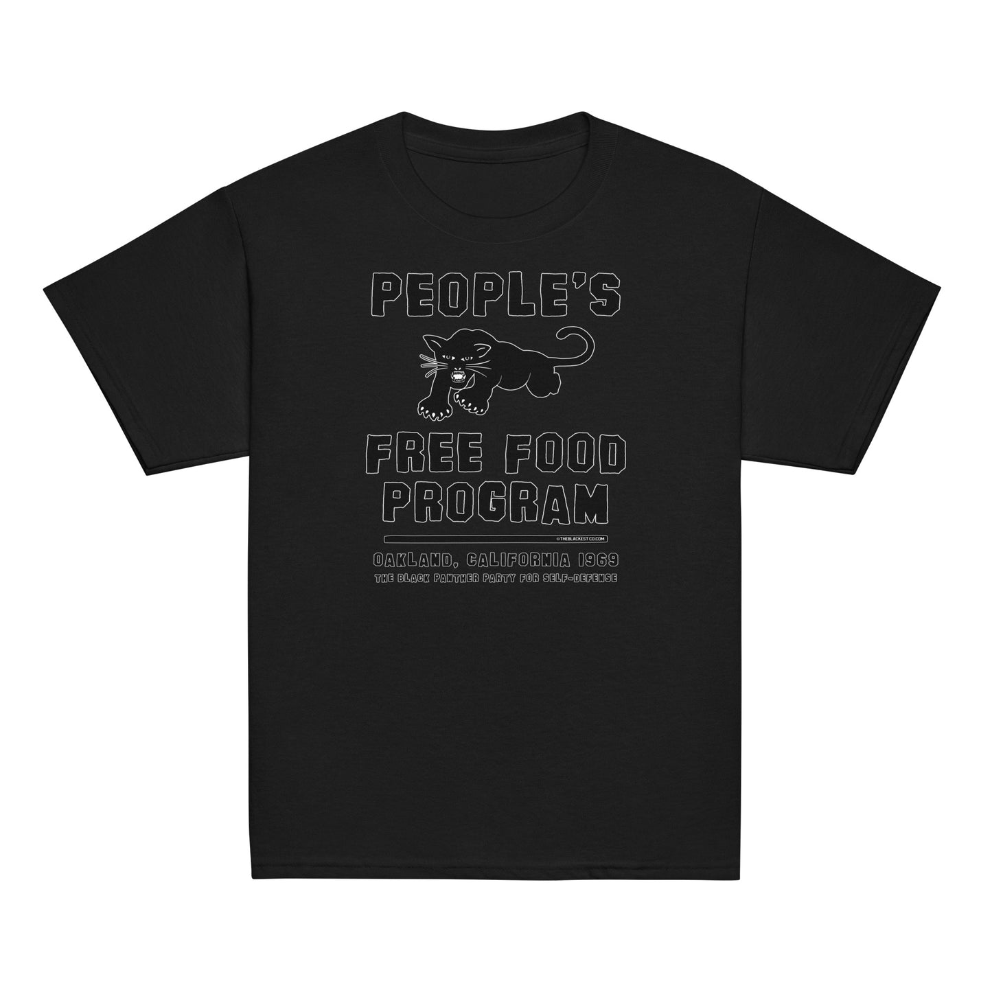 Youth BPP Black On Black Power Classic Tee front design