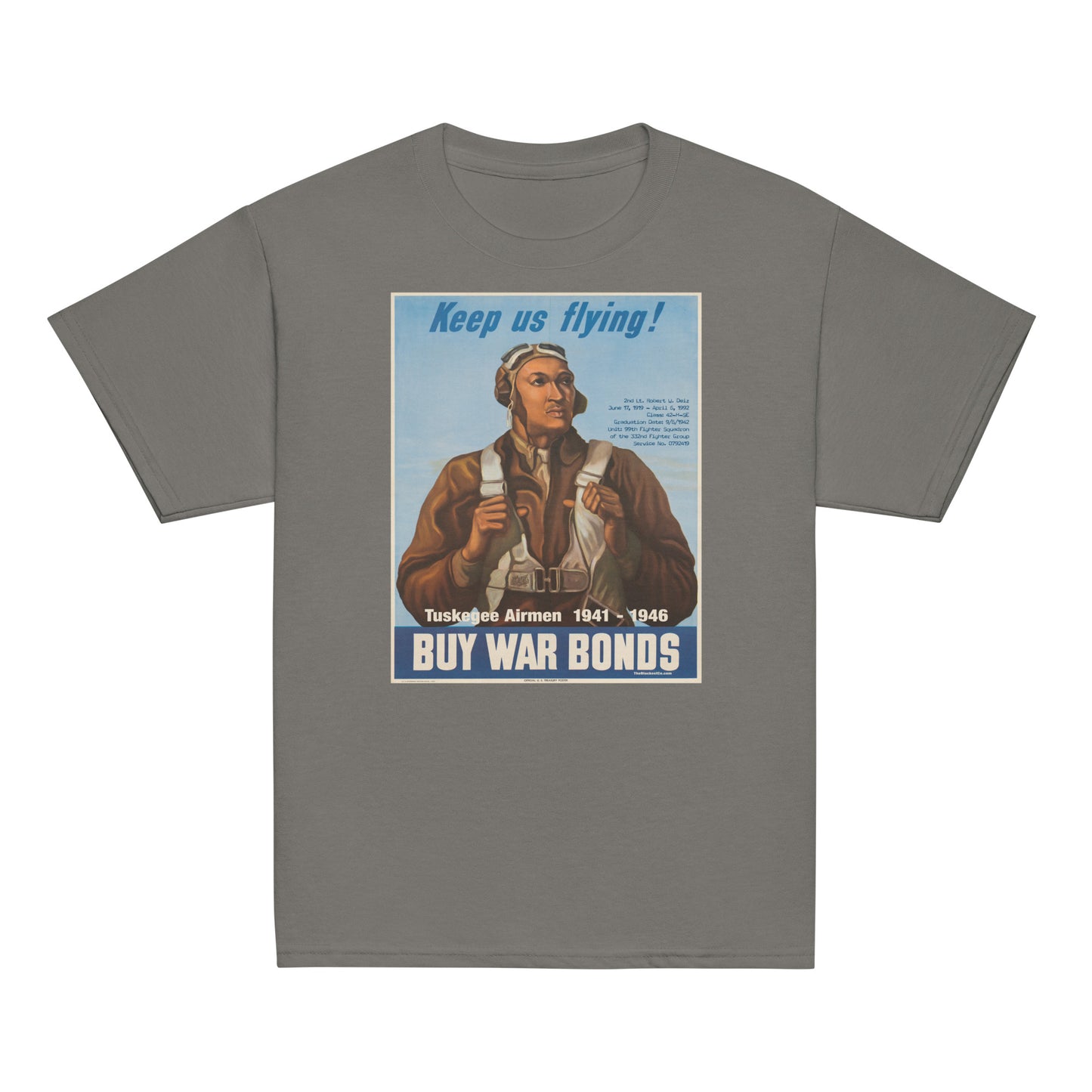 Tuskegee Airmen t-shirt in gray with vintage design