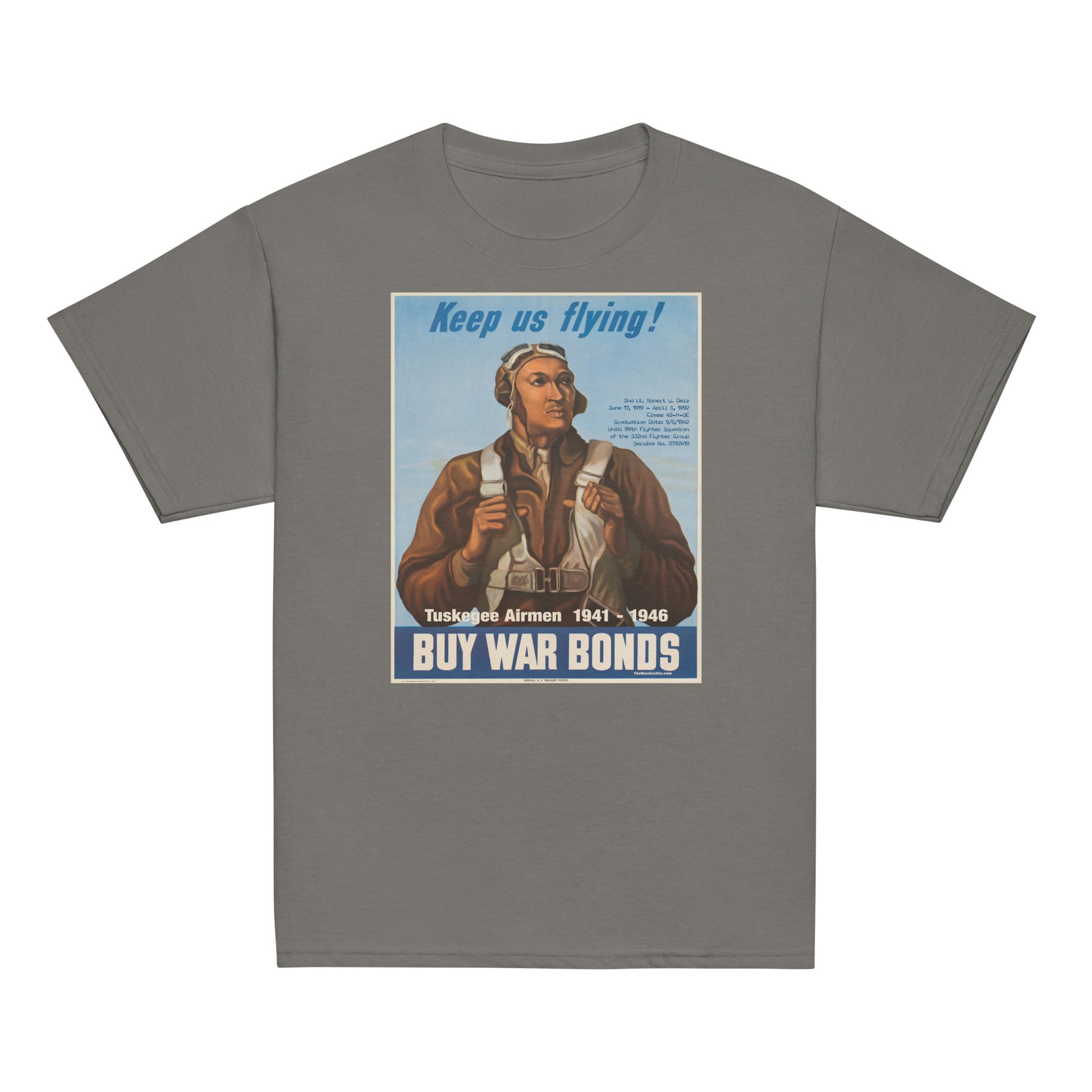 Tuskegee Airmen t-shirt in gray with vintage design