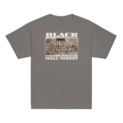 youth Gray Black Wall Street Vintage Classic Tee