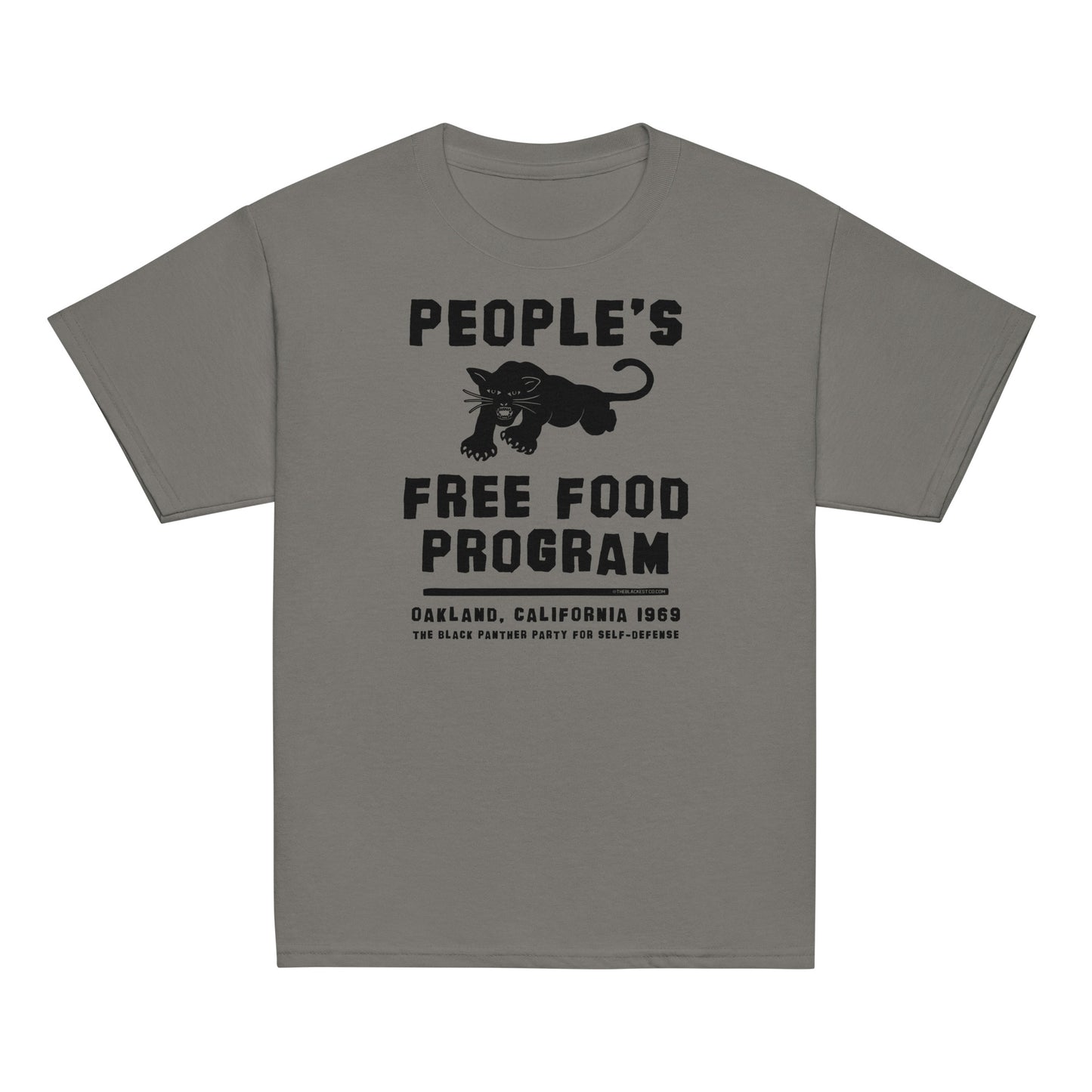 Youth Black Panther Party Free Food Program Tee in gray