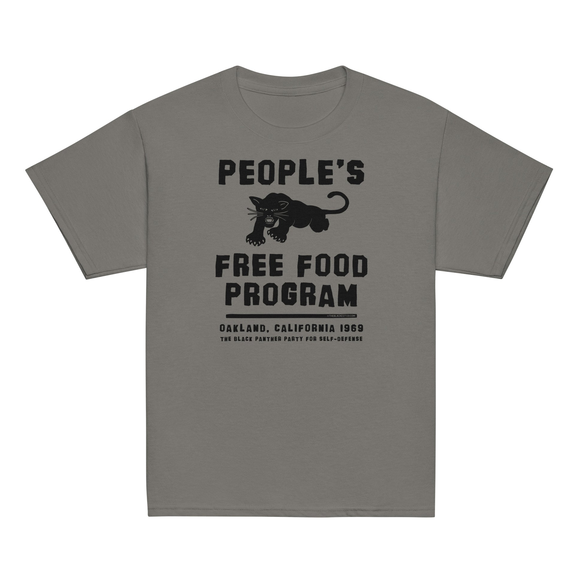 Youth Black Panther Party Free Food Program Tee in gray