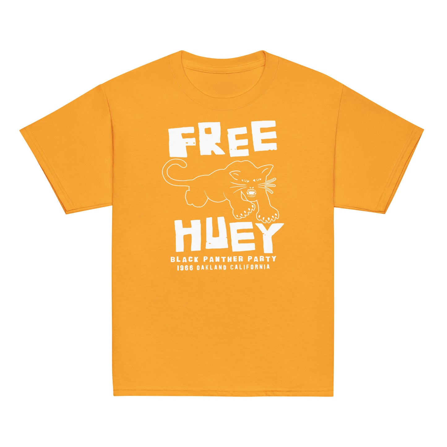 YOUTH Free Huey Black Panther Party Classic Tee in orange