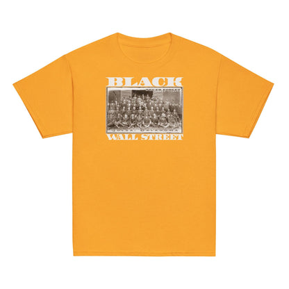 youth Yellow Black Wall Street Vintage Classic Tee