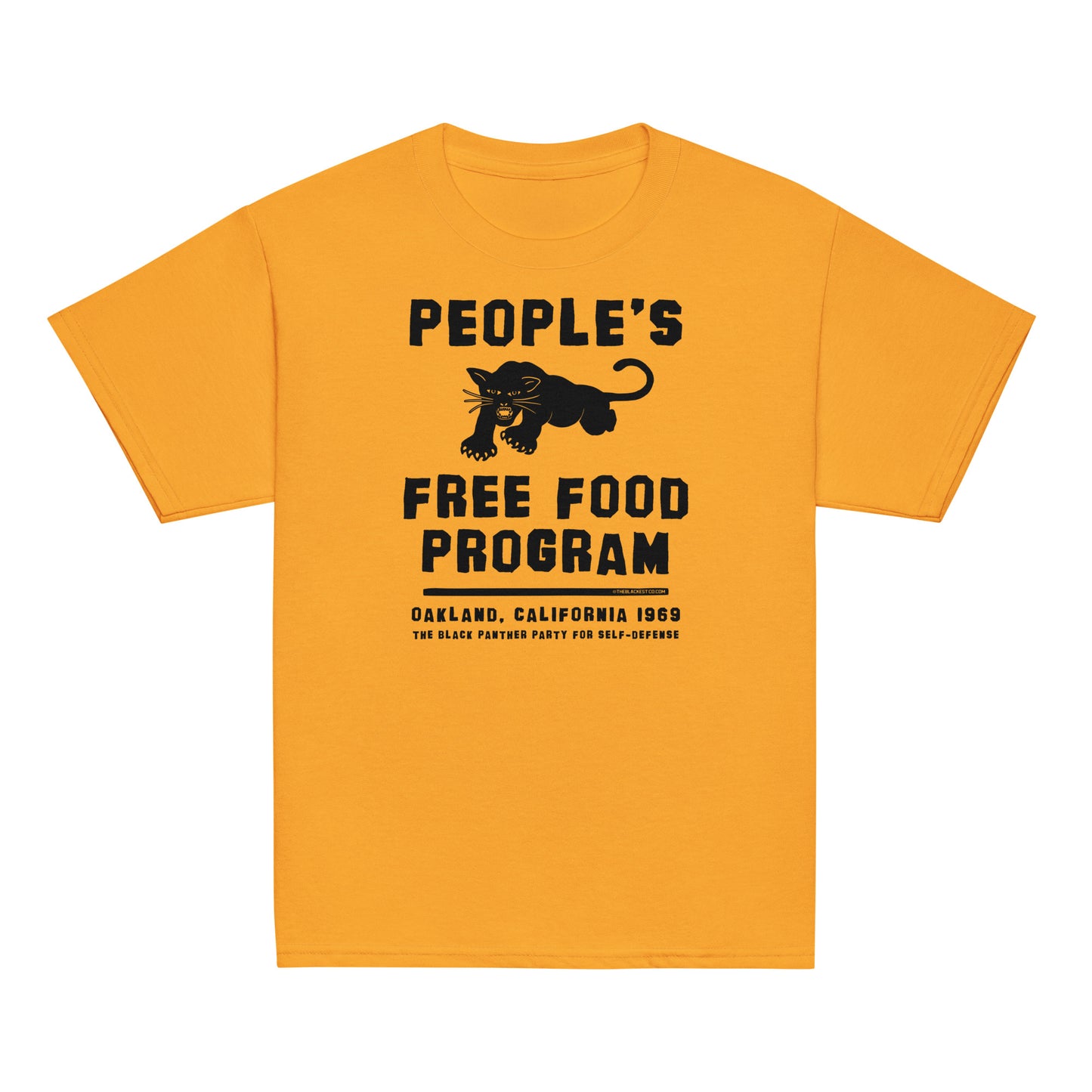 Youth Black Panther Party Free Food Program Tee in yellow