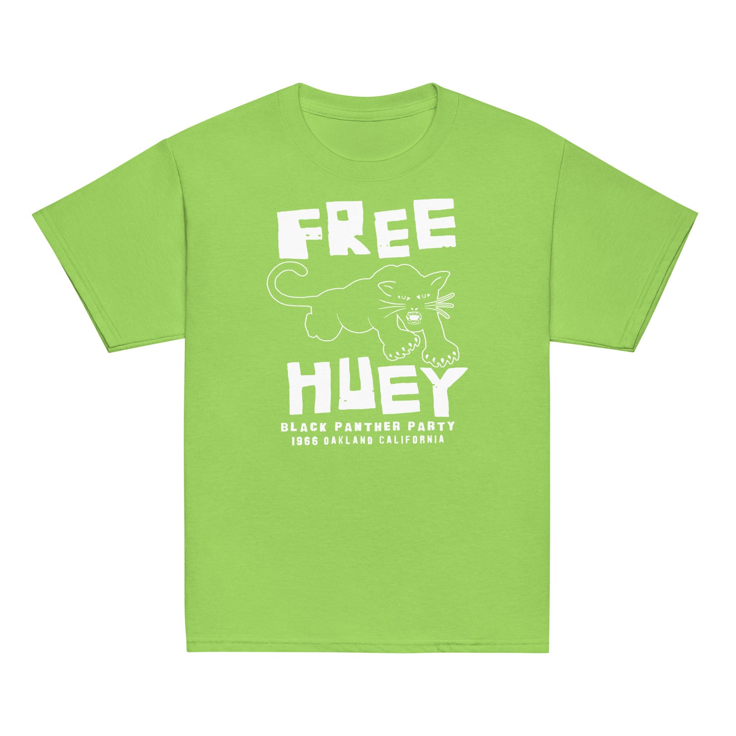 YOUTH Free Huey Black Panther Party Classic Tee in green
