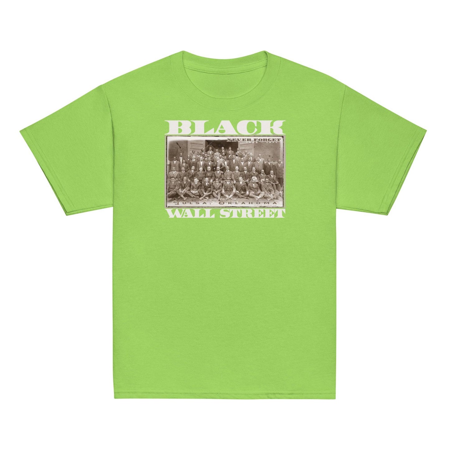 Green Black Wall Street Vintage youth Classic Tee