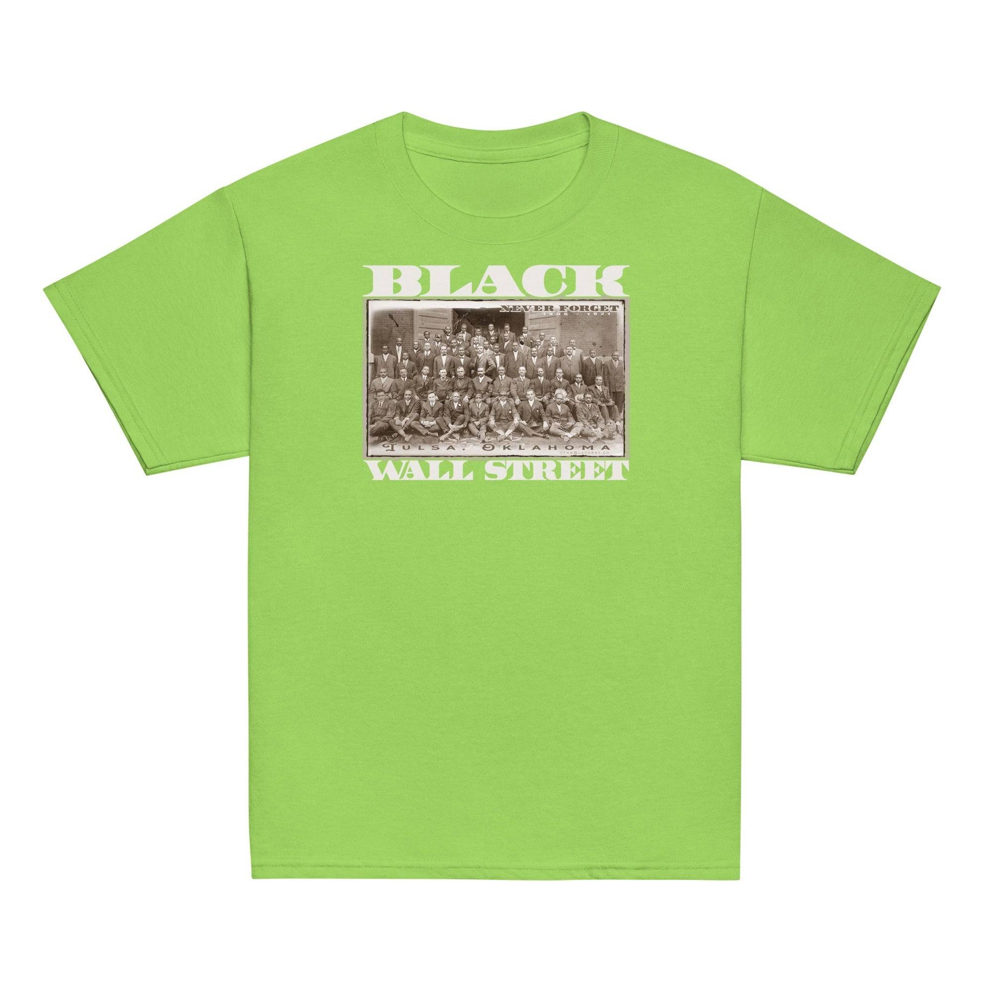 Green Black Wall Street Vintage youth Classic Tee