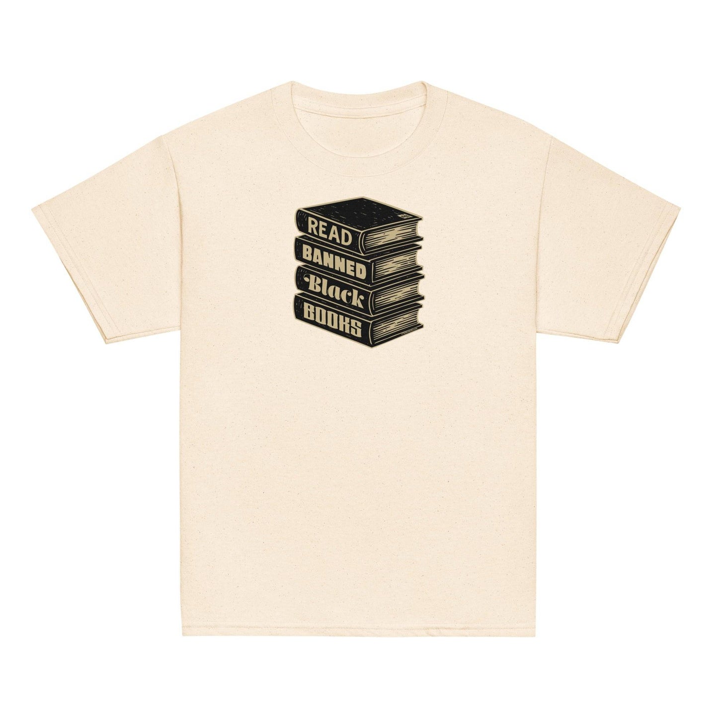 YOUTH Read Banned Black Books tee in cream color