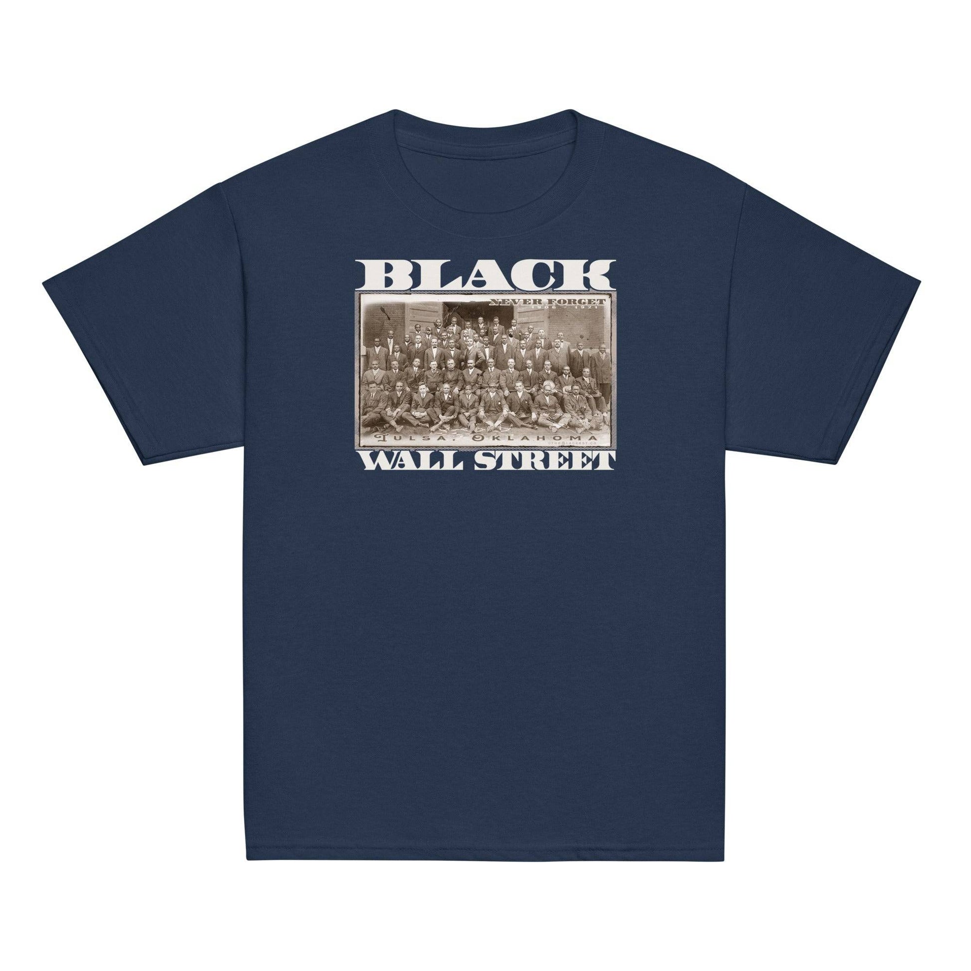 Navy Black Wall Street Vintage Classic Tee