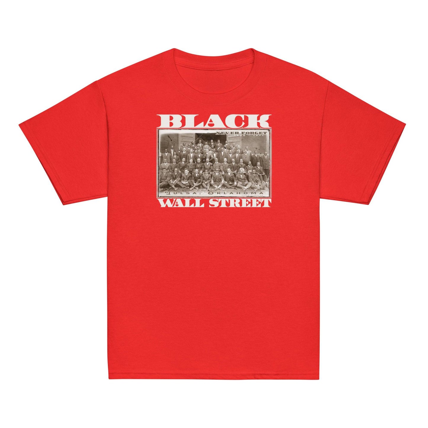 Red Black Wall Street youth Vintage Classic Tee