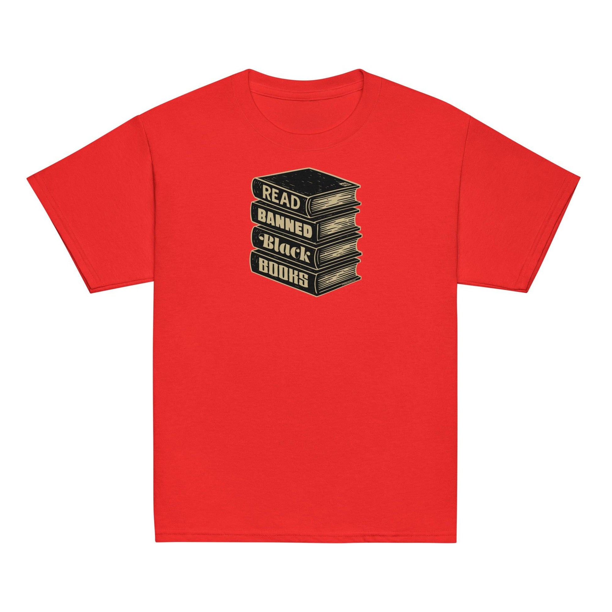 YOUTH Read Banned Black Books tee in red