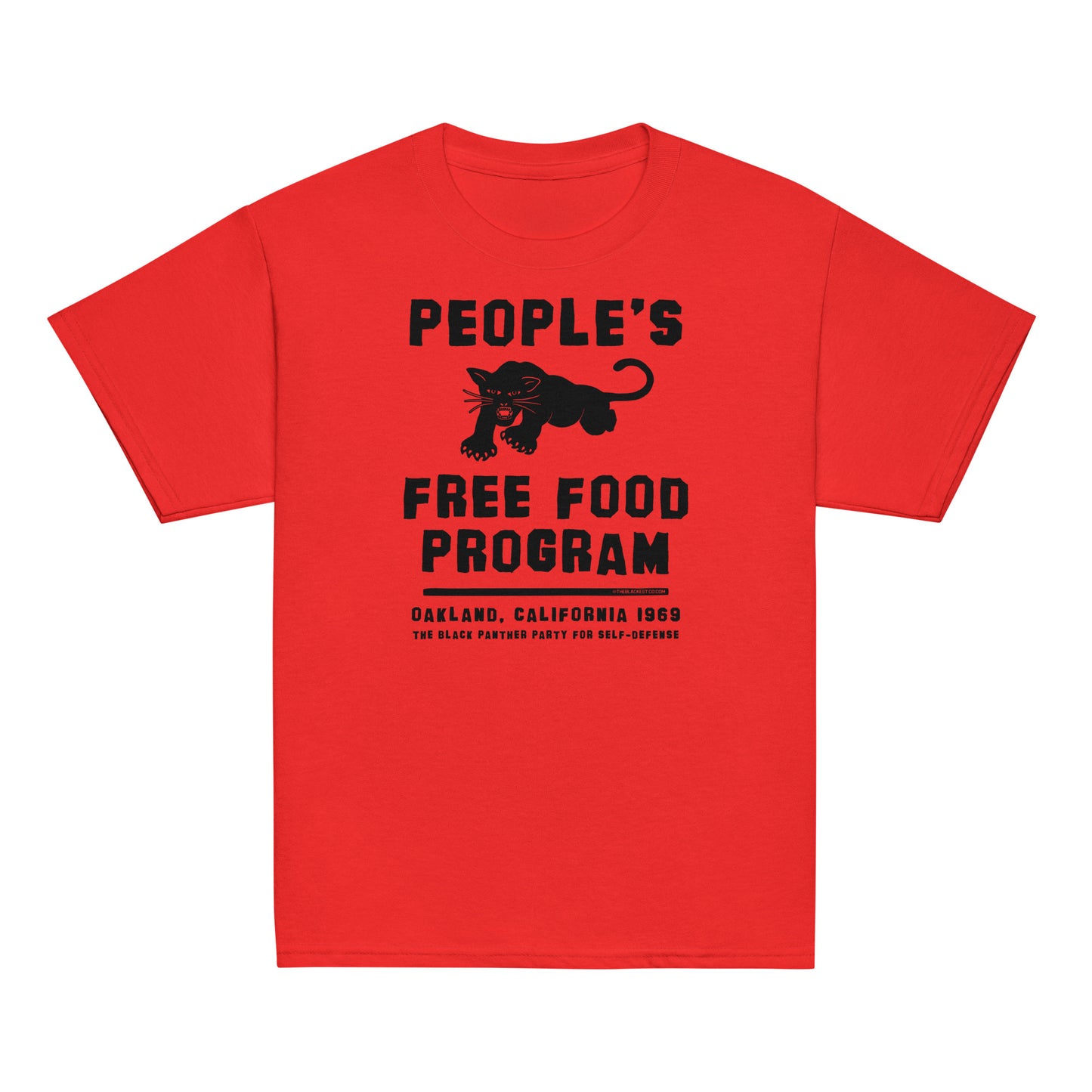 Red Black Panther Party Free Food Program T-shirt
